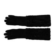 Dolce & Gabbana Svarta armbågslånga handskar - Hög kvalitet Black, Dam