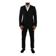 Dolce & Gabbana Svart Martini 3-delad Kostym Black, Herr