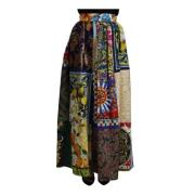 Dolce & Gabbana Multifärgad Sicilien Maxi Kjol Multicolor, Dam