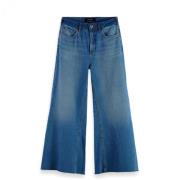 Scotch & Soda Höga Midja Wide Leg Jeans Blue, Dam