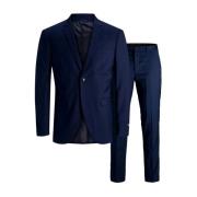 Jack & Jones Single Breasted Suits Blue, Herr