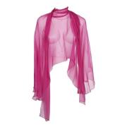 Alberta Ferretti Silky Sjal Pink, Dam