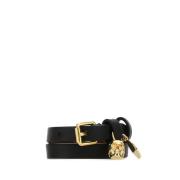 Alexander McQueen Smalt Bälte Läderarmband Black, Dam