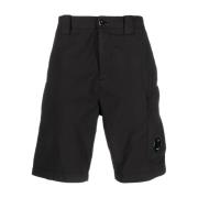 C.P. Company Högkvalitativa Cargo Bermuda Shorts Black, Herr