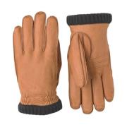 Hestra Deerskin Primaloft Rib Handskar Brown, Herr