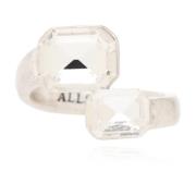 AllSaints Ring med kristallutsmyckning Gray, Dam