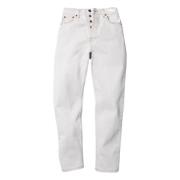 Nudie Jeans Ler Vit Breezy Britt Jeans Gray, Dam