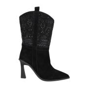 Alma EN Pena Rhinestone Stilettklack Stövlar Black, Dam