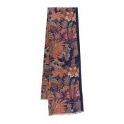 Etro Silky Scarves Blue, Herr