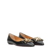 Tod's Metallkedja Ballerinor Black, Dam