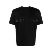 Emporio Armani Svart T-shirt med brodyr Black, Herr