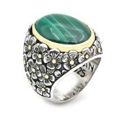 Jalan Jalan 925 Sterling Silver Malakit Ring Multicolor, Unisex