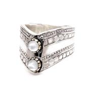 Jalan Jalan Vit Mother of Pearl Ring Multicolor, Unisex