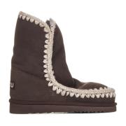 Mou Bruna Ankelboots i fårskinn Aw23 Brown, Dam