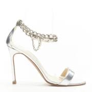 Manolo Blahnik Pre-owned Pre-owned Läder klackskor Gray, Dam