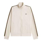 Fred Perry Kontrastbandad trackjacka White, Herr