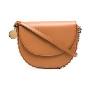 Stella McCartney Beige Medium Frayme Flap Axelväska Brown, Dam