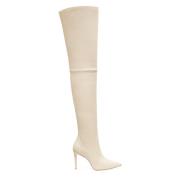 Stuart Weitzman Stretch Lårhöga Stövlar Beige, Dam