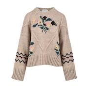 Beatrice .b Stilren Coquille Sweater Brown, Dam