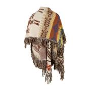 Akep MultiColour Poncho Jacka Multicolor, Dam