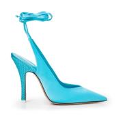 The Attico Blå Venus Slingback Pumps Blue, Dam