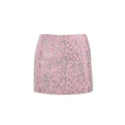 Blumarine Paljett Hög Midja Rosa Kjol Pink, Dam