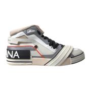 Dolce & Gabbana Multifärgade Läder High Top Sneakers Multicolor, Herr