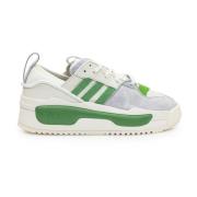 Y-3 Vita och gröna lädersneakers Green, Dam