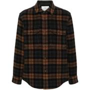 Woolrich Brun Rutigt Bomullsblandat Skjorta Brown, Herr