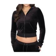 Juicy Couture Robyn Hoodie - Heritage Kollektion Black, Dam