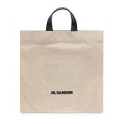 Jil Sander Fyrkantig Bok Tote Shoppingväska Beige, Dam