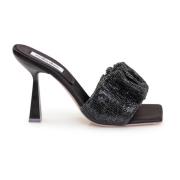 Sebastian Milano Svarta klackmules med strass Black, Dam