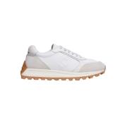 Liu Jo Läder Sneakers med Präglat Logotyp White, Herr