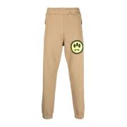 Barrow Bomulls Sweatpants med Logo Print och Reflekterande Märke Beige...