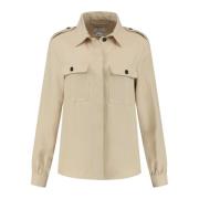 Woolrich Beige Utility Overshirt Beige, Dam