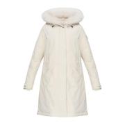 Woolrich Dunjacka med logotyp Beige, Dam