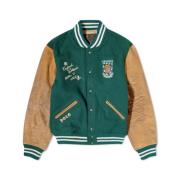 Ralph Lauren Fodrad Varsityjacka med Heraldisk Grafik Green, Herr