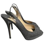 Jimmy Choo Pre-owned Pre-owned Läder klackskor Gray, Dam