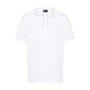 Brioni Vit Bomull Polo Tröja White, Herr