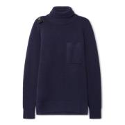 Ma.strum Navy Milano Stickad Rullkrage Blue, Herr