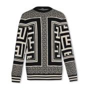 Balmain Tröja med monogram Black, Herr