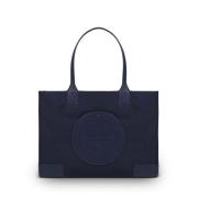 Tory Burch Präglad Logo Toteväska Blue, Dam