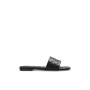 Bottega Veneta Amy läderslippers Black, Dam