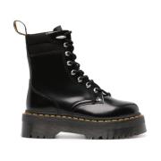 Dr. Martens Svarta Läderankelstövlar Black, Dam