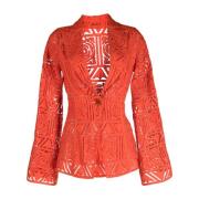 Cult Gaia Carlotta Blazer - Stilfull och Chic Red, Dam