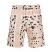 Msgm Shorts Beige, Herr