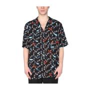 Marcelo Burlon Kortärmad skjorta Black, Herr