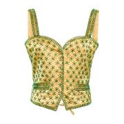 Bode Beaded Estrella Top Yellow, Dam