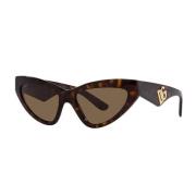 Dolce & Gabbana DG CrossedLarge Solglasögon Brown, Dam