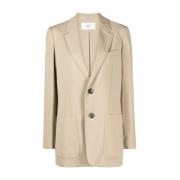 Ami Paris Enkelknäppt Blazer Beige, Dam